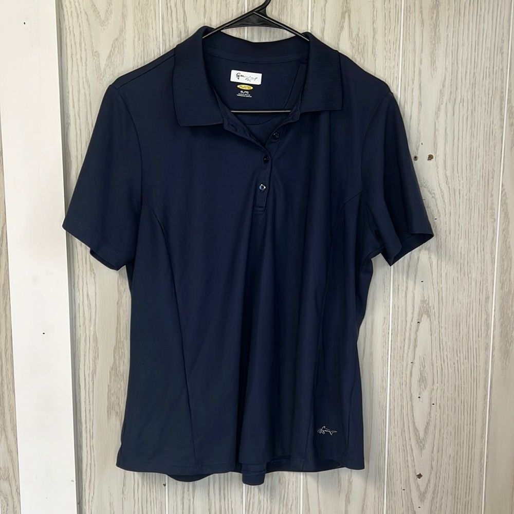 Gu Play Dry navy blue short sleeve polo shirt size XL